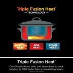 8.5 Quart Multi-Cooker, with 8-in-1 Slow Cooker, Dutch Oven, Steamer, Glass Lid, Integrated Spoon, Oven Safe Pot to 500°F