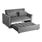 Modern Velvet Futon Loveseat with Reclining Backrest & Pockets, Seats 2 â€?Dark Gray / Light Gray / Blue / Black